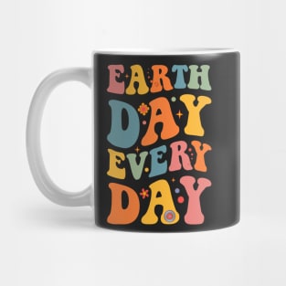 Earth Day Every Day Retro Vintage Sunset Happy Earth Day Mug